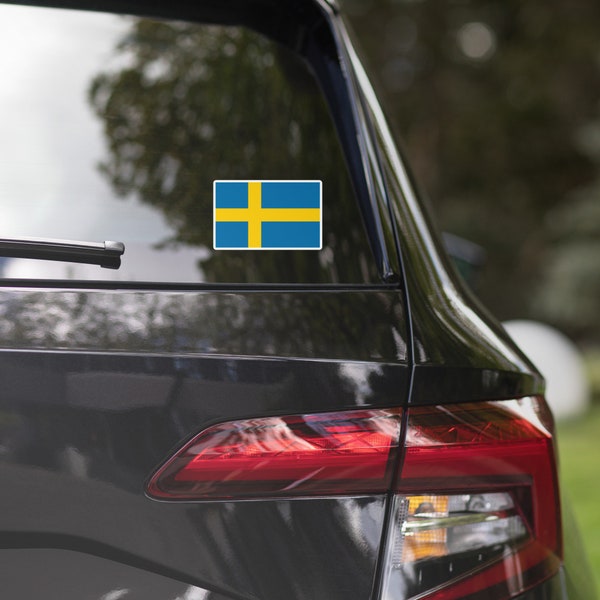 Sweden Sverige Swedish Flag Car Sticker Laptop Decal Stickers Travel Souvenir Gift Idea