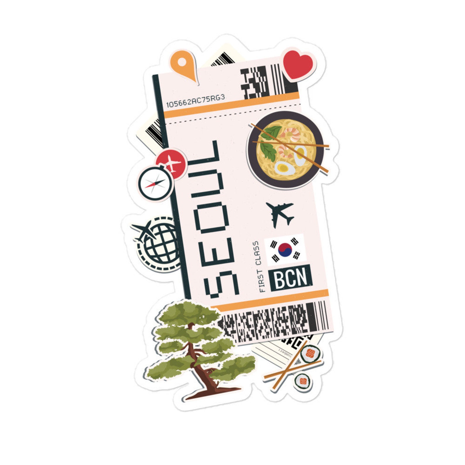 Seoul South Korea Korean City Art Sticker Stickers Vinyl Etsy