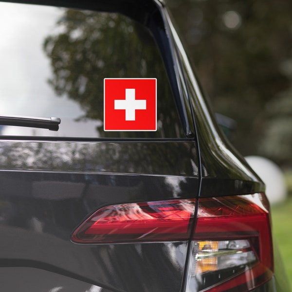 Switzerland Schweiz Swiss Flag Car Sticker Laptop Decal Stickers Travel Souvenir Gift Idea