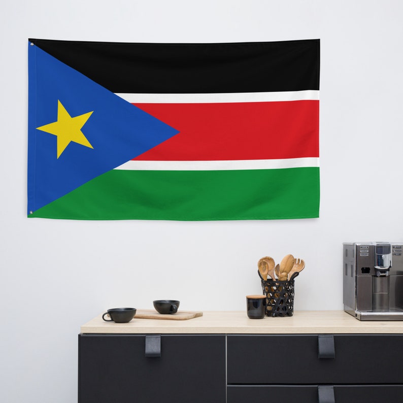 South Sudan Sudanese Flag Wall Decor Art Print Banner Gift Ideas