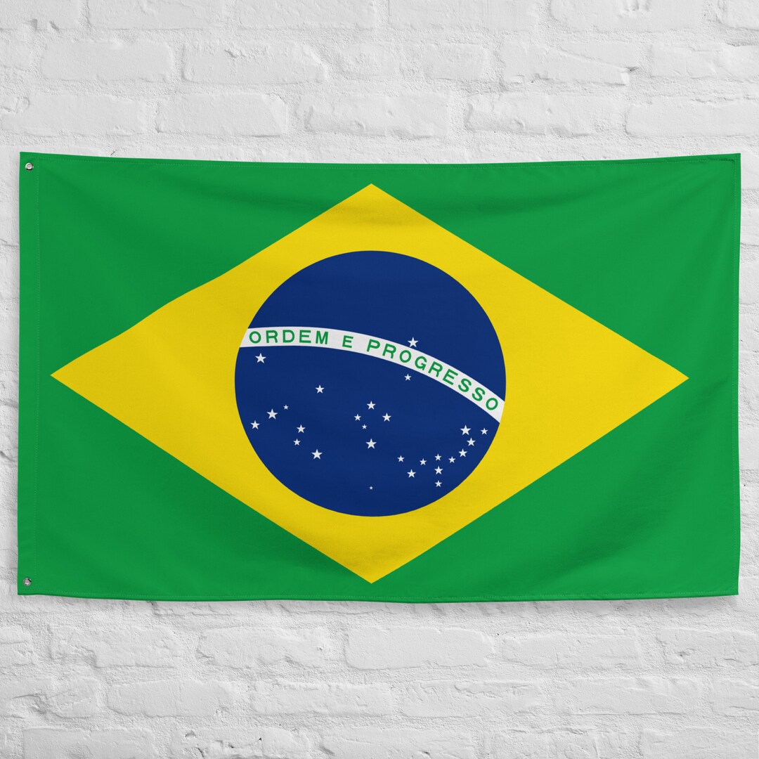 Brazil Brasil Brazilian Flag Wall Decor Art Print Banner Gift Ideas Etsy
