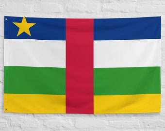 Central African Republic Flag Wall Decor Art Print Banner Gift Ideas