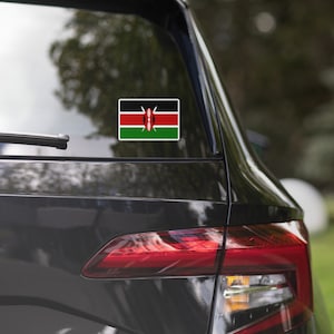 Kenya Flag Car Magnet 4 Pack | Glossy 3"/4"/5"/6" Sizes For Truck, Fridge & More - Waterproof & Reusable