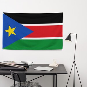 South Sudan Sudanese Flag Wall Decor Art Print Banner Gift Ideas