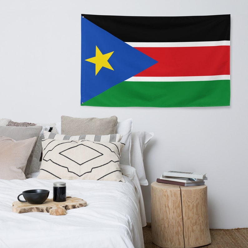 South Sudan Sudanese Flag Wall Decor Art Print Banner Gift Ideas