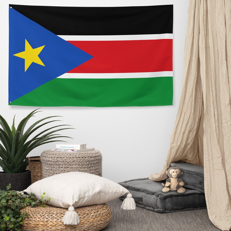 South Sudan Sudanese Flag Wall Decor Art Print Banner Gift Ideas