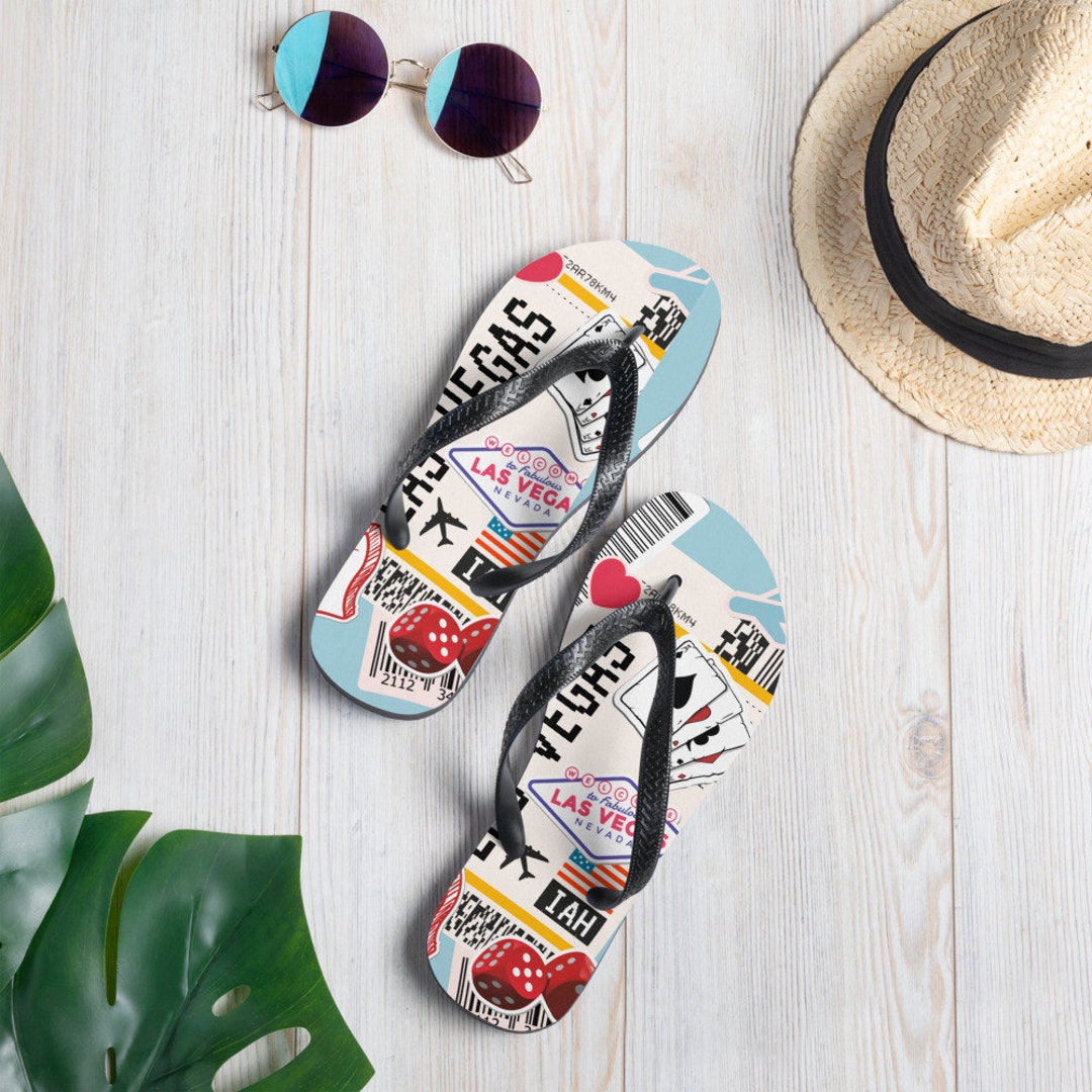 Las Vegas Nevada American Flag Flip Flops Flip-flops Thong Sandals ...