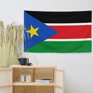 South Sudan Sudanese Flag Wall Decor Art Print Banner Gift Ideas