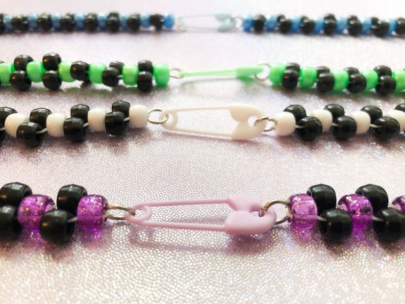 Kandi Safety Pin Choker Necklace Etsy