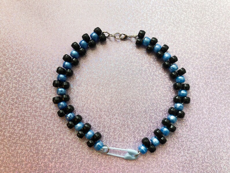 Kandi Safety Pin Choker Necklace Etsy