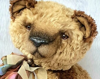 Mohair Teddybär: OOAK Knurrender Sammler Bär