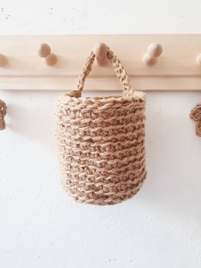 Crochet Pattern Jute basketPattern juteCrochet Hanging Etsy