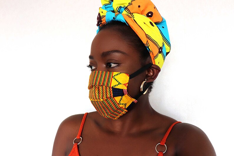SWAHILI Washable reusable reversible protective face mask Etsy