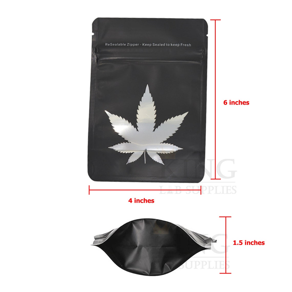 3.5g Mylar Bags Cannabis Window Smell Proof 4x6 Stand Up Etsy