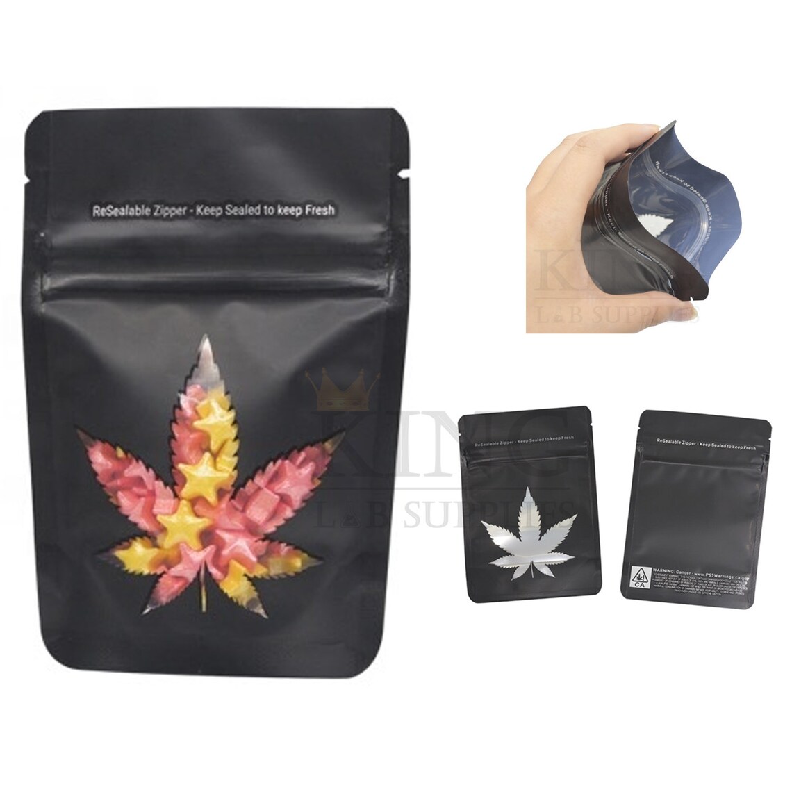 3.5g Mylar Bags Cannabis Window Smell Proof 4x6 Stand Up Etsy