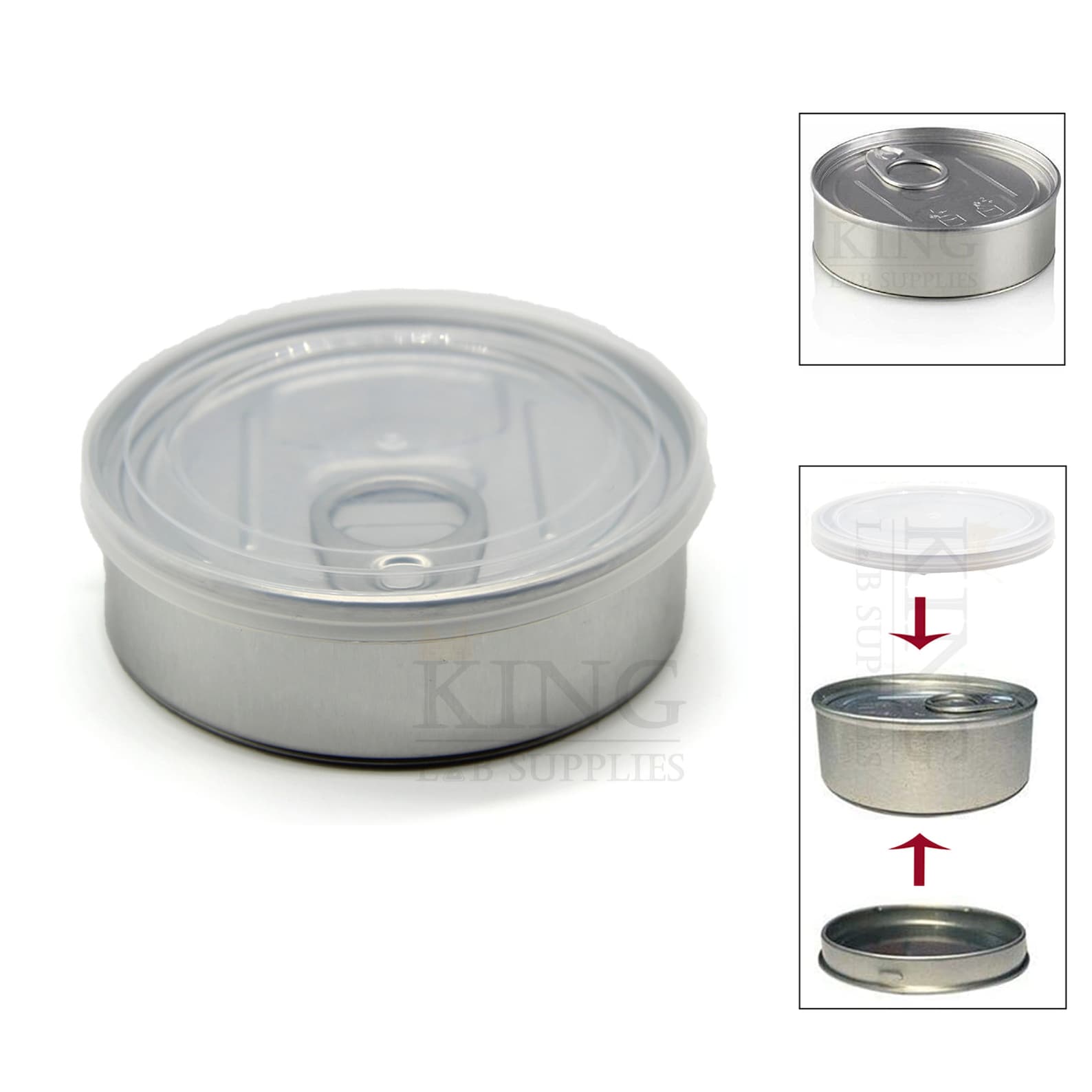 Self Seal Tin Can Clear Lid 100ml 3.5g Pop Top Tuna Easy Open Etsy