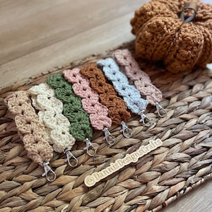 Pulsera marea alta crochet PATRON, llavero, cierre, patrón rápido, hilo de algodón, principiante, llaveros, hecho a mano, patrones, ondulado, texturizado