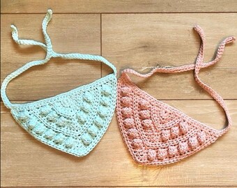 crochet bandana bib