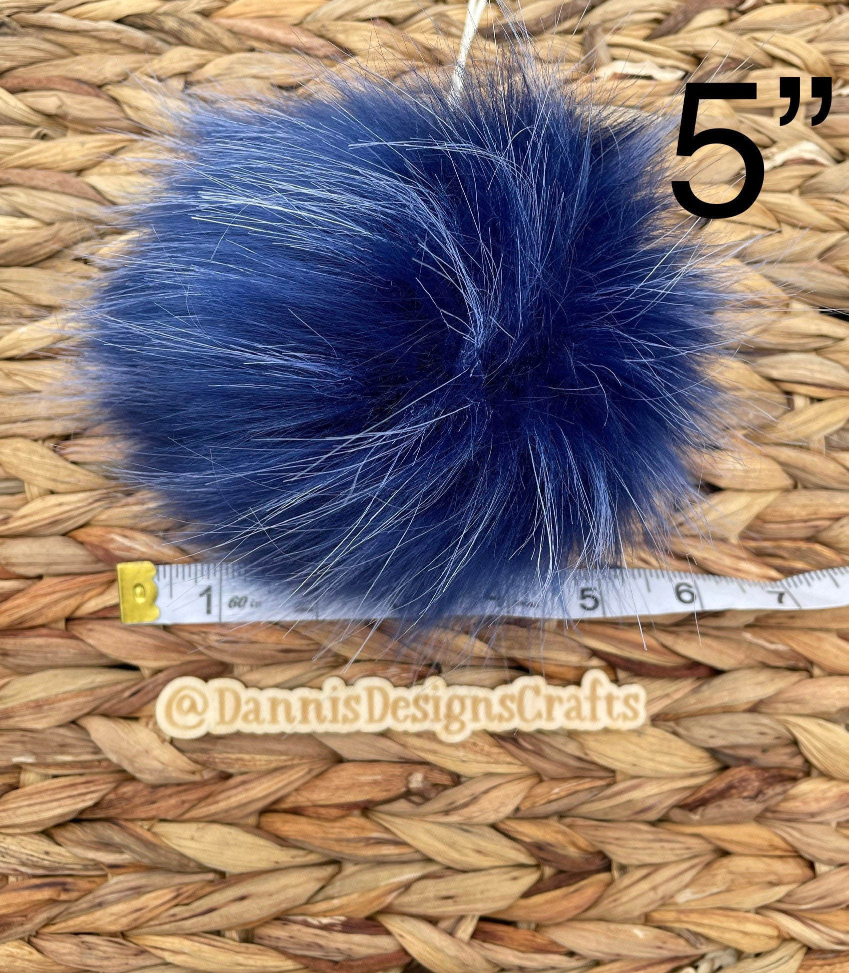 GLACIER Blue Faux Fur Pom Pom – GypsyDreamerCrochet