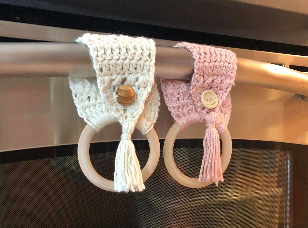 Towel Ring Crochet PATTERN, Boho Kitchen Decor, Boho Crochet Patterns