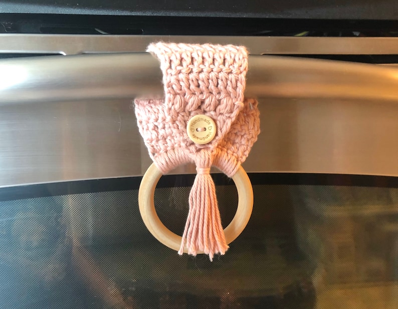 Towel Ring Crochet PATTERN Boho Kitchen Decor Boho Crochet Etsy