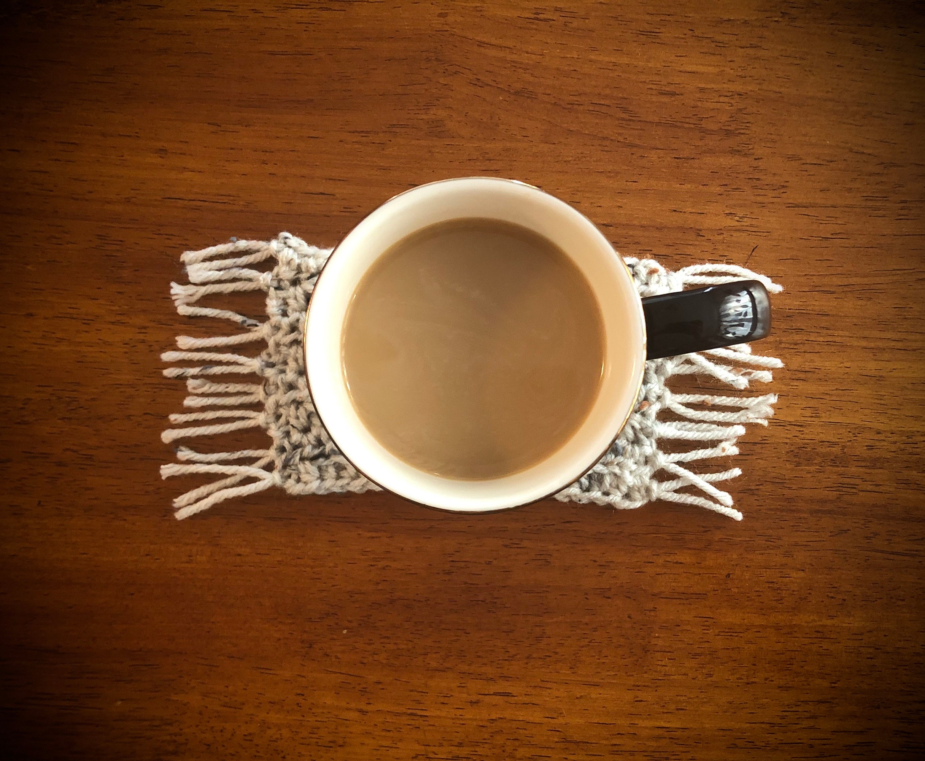 Crochet mug rug / coaster PATTERN beginner boho fringe Etsy