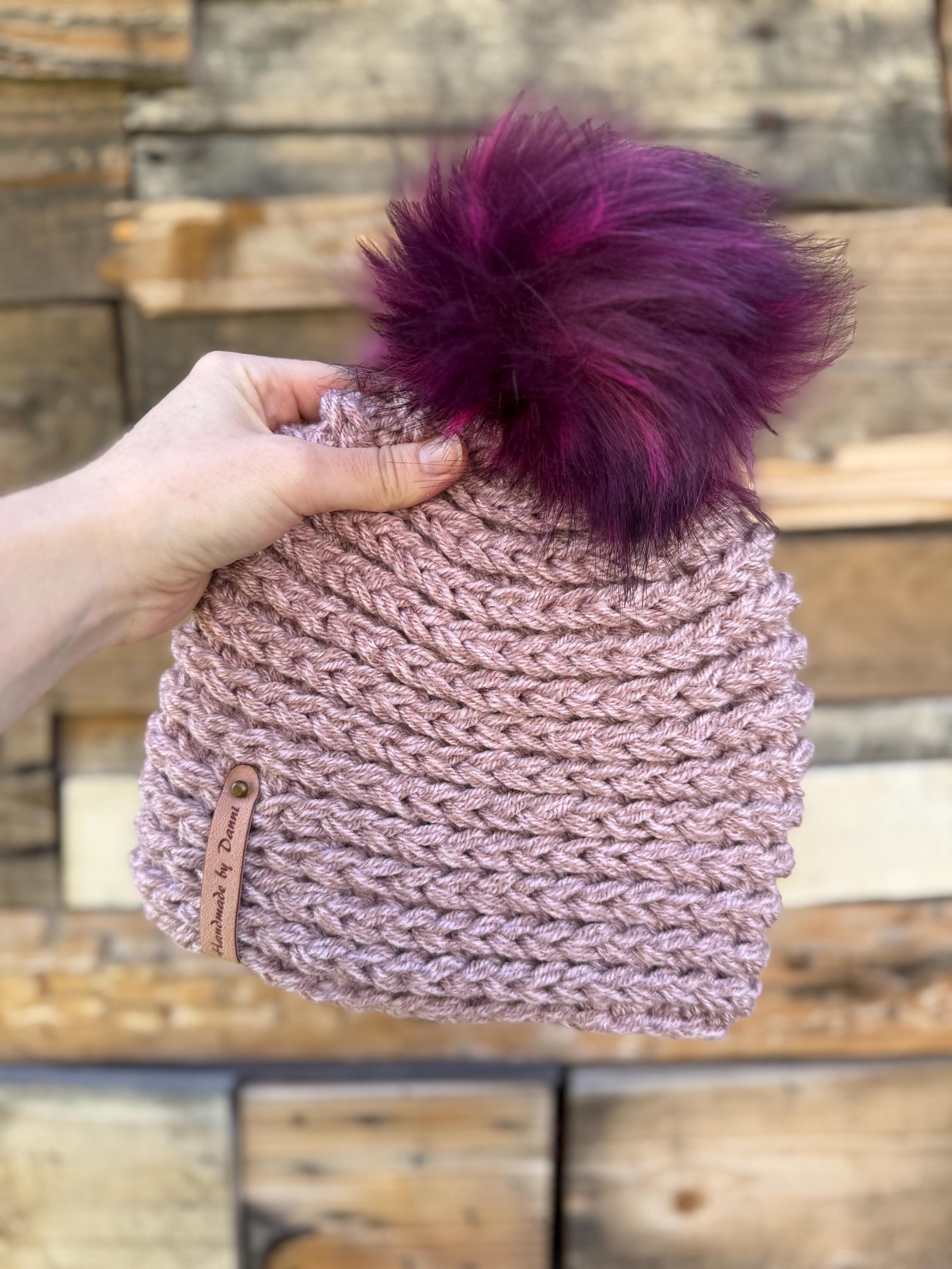 Pompon Tuque Femme Rose NANO HIVER TUQUE À POMPON ROSE MONT