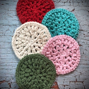 Face scrubby crochet PATTERN, beginner friendly, face scrubbies, cotton, reusable, eco friendly, bathroom items, self care, stocking stuffer