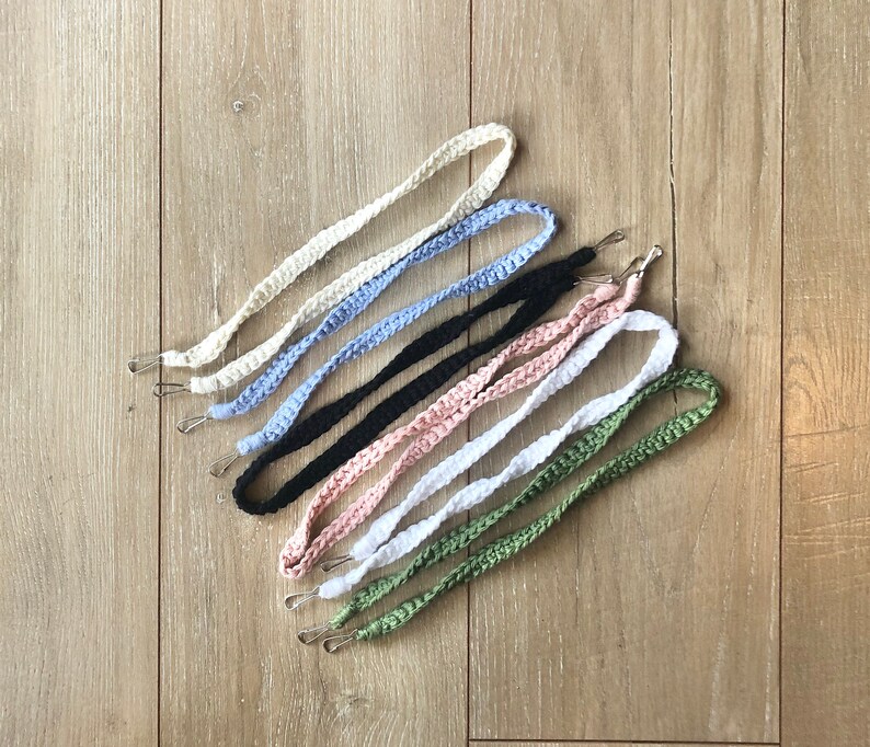 Face Mask Lanyard Crochet Face Mask Holder Cotton Around Etsy