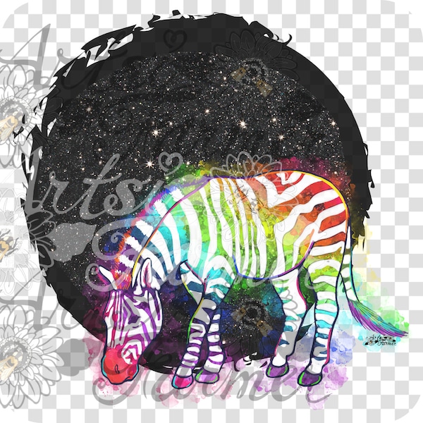 Zebra with Inkblot