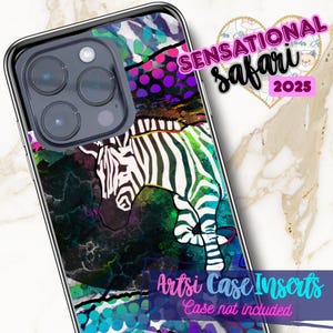 Sensational Safari Collection- Artsi Clear Phone Case Inserts| Gloss and Glitter Options| Individual and Sets| Cases Not Included