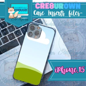 Artsi Digital Download Canva Create Your Own Phone Case Inserts for iPhone 15