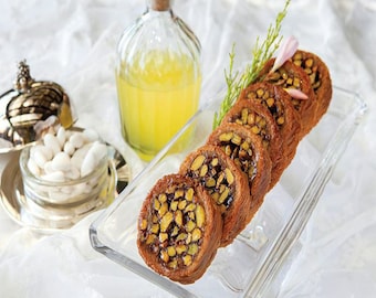 Kadayifi envuelto turco con pistacho - Halep Kadayifi envuelto