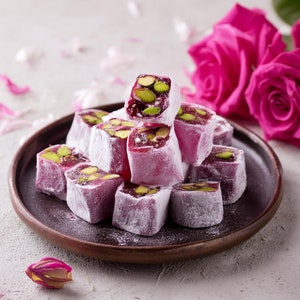 Turkish Delight with Rose Flavor & Extra Pistachios