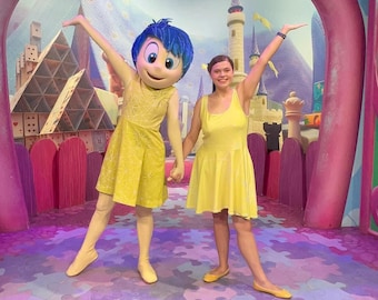 Blissful Twirl: 'Happiness and Joy' Women's Sleeveless Skater Dress