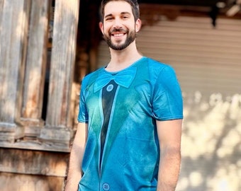 Ezra the Hitchhiking Skeleton Ghost: Men's Haunted MaxDri Athletic Shirt