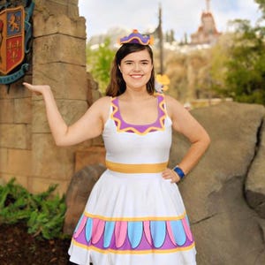 Enchanted Teapot Skater Dress: Whimsical Disneybound Party Costume - Poly Spandex
