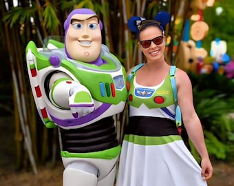 Space Explorer Sleeveless Skater Dress: Athletic Cosplay Disneybound Costume