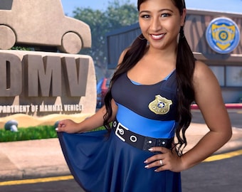 Hopps-Inspired Bunny Skater Dress – Brave, Playful Look for Theme Parks, Cruises, Halloween & runDisney