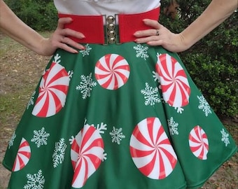 Celebrate The Holidays with Style in the 'It's a Goofy Holiday Peppermint' Skater Skirt