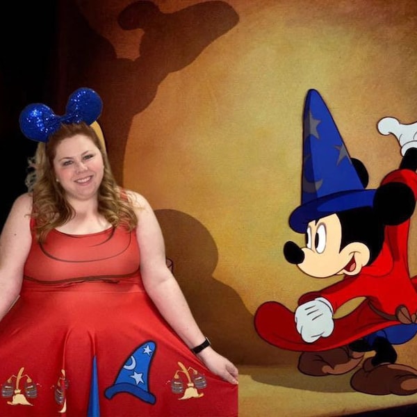 Mickey Sorcerer Magic: Sleeveless Athletic Skater Dress