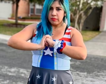 America Superhero Skater Dress: Multiverse Portal Creator, Sleeveless, Disneybound Costume