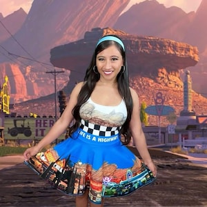Asphalt Adventure: &#39;Highway Life&#39; Women&#39;s Sleeveless Skater Dress