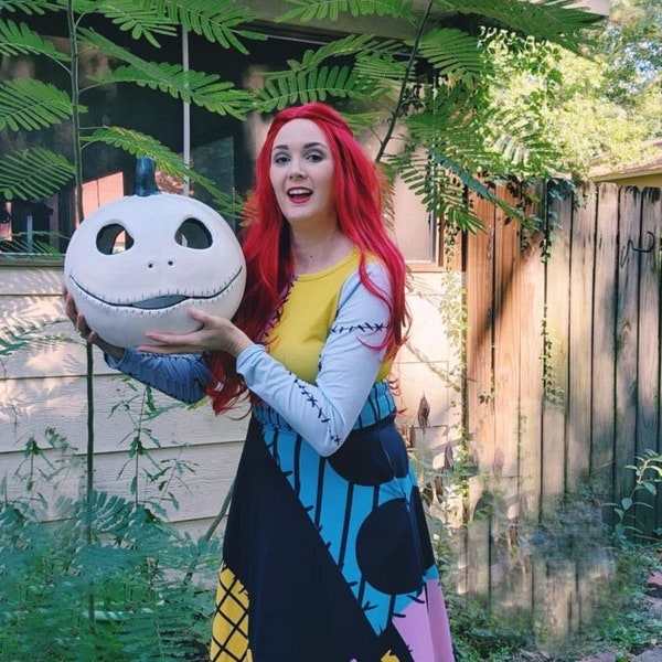 Sally Ragdoll Gothic Patchwork Midi Dress – Disneybound Halloween Costume