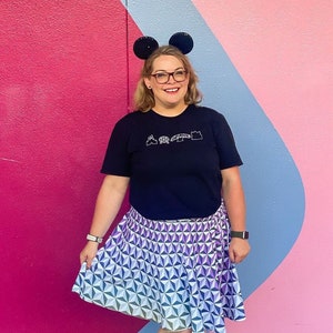 Spaceship Earth Skater Skirt – Disneybound Geometric Costume
