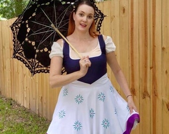 Haunted Tightrope Walker Skater Dress: Eerie Athletic Style. Disneybound Halloween Costume