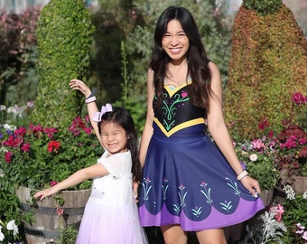 Anna Inspired Skater Skirt: Ice Princess Costume, Disneybound Style