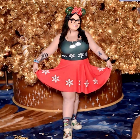 Holiday Snowflake Skater Dress - Minnie Inspired Costume