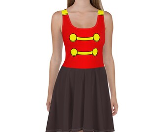 Big Top Elegance: 'Mouse Circle Ring Leader' Women's Skater Dress