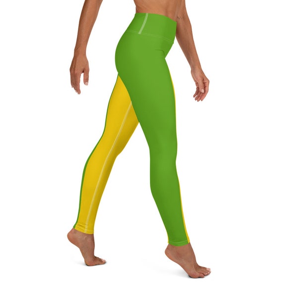 Morgan Tights - Green - L  Outfits with leggings, Skin tight leggings, Girls  in leggings